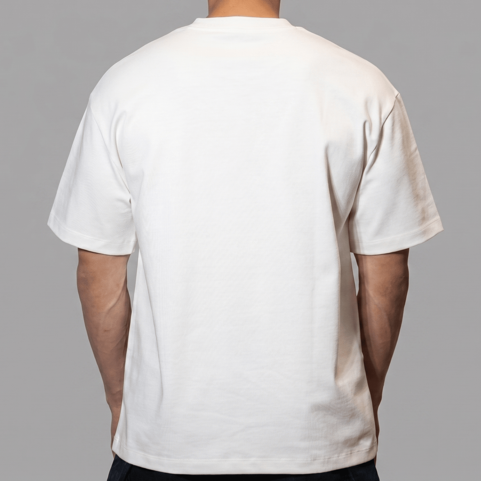 The BaseTee – Heavyweight 425GSM Cotton - White - Back