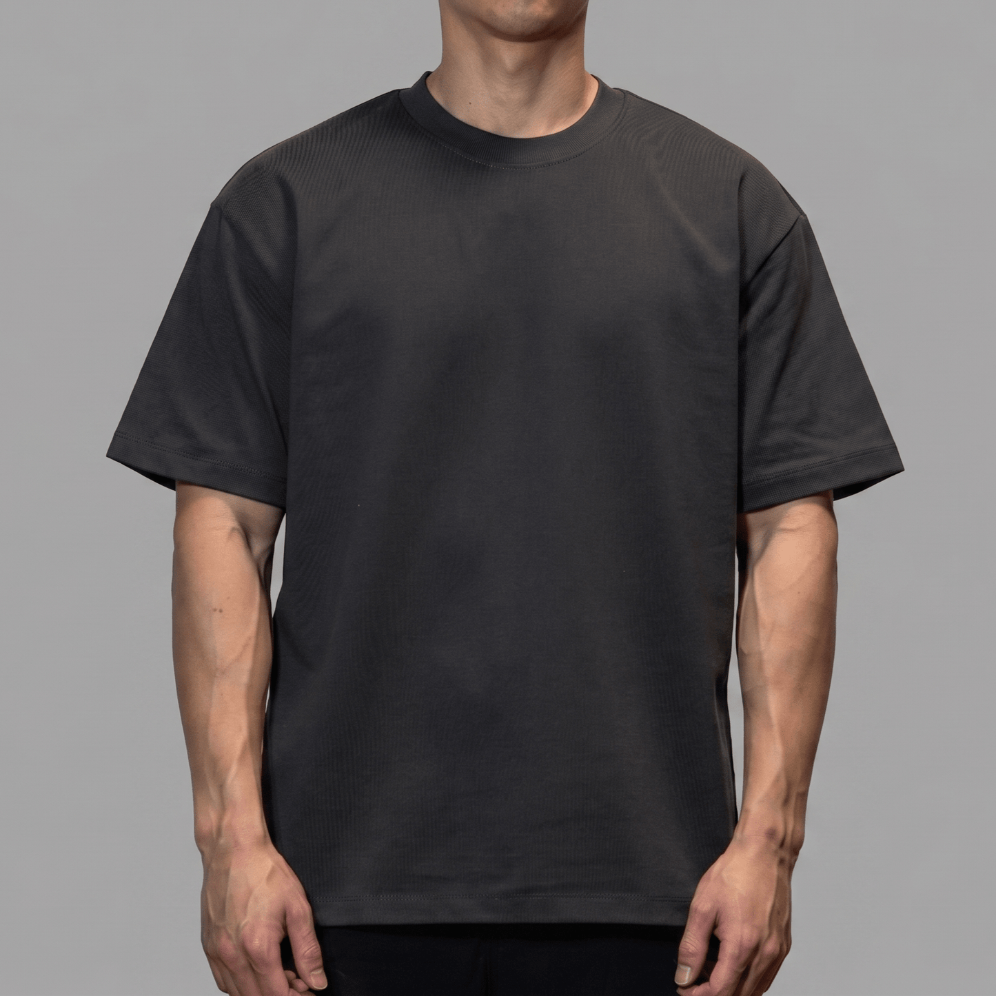 The BaseTee – Heavyweight 425GSM Cotton - Grey - Front On