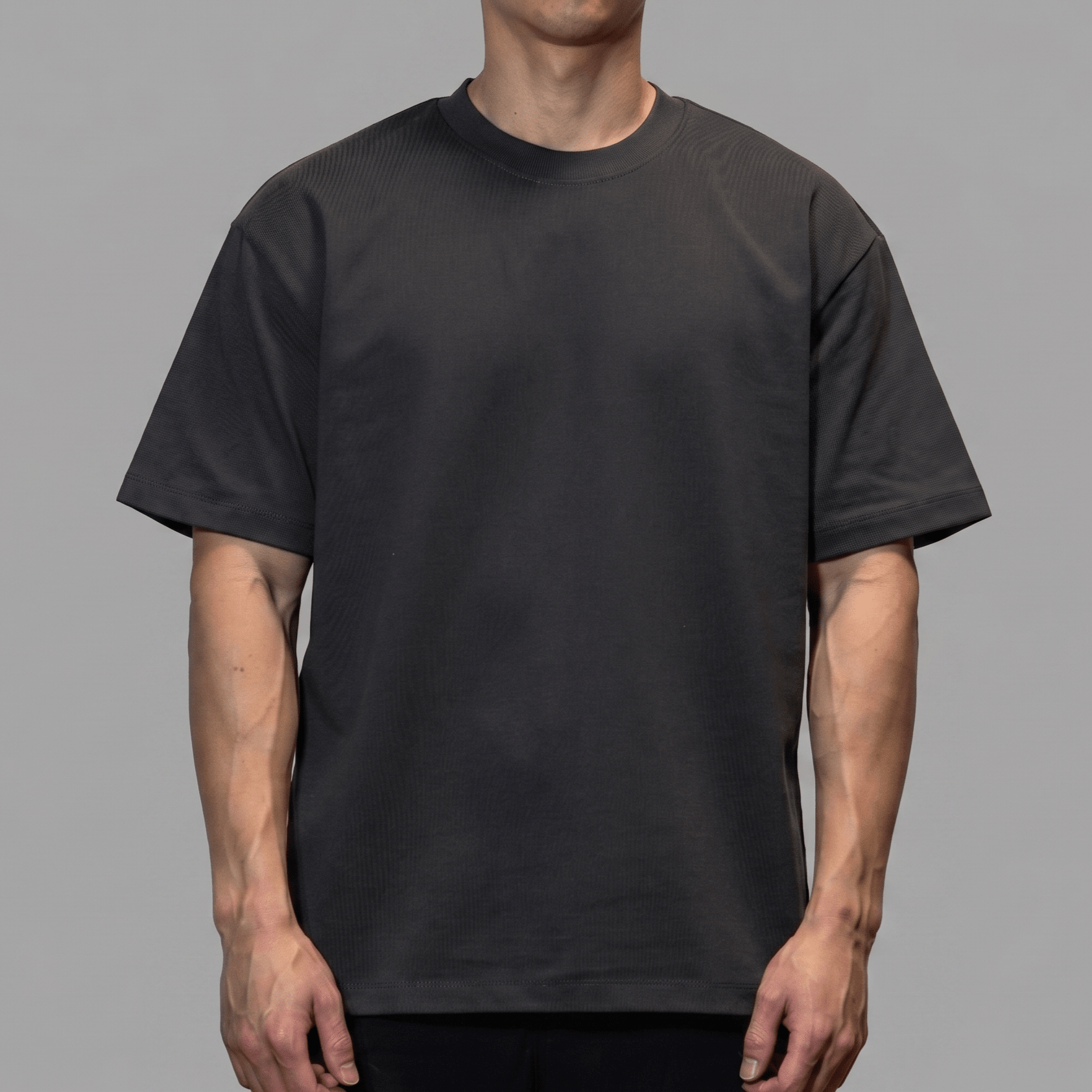 The BaseTee – Heavyweight 425GSM Cotton - Grey - Front On