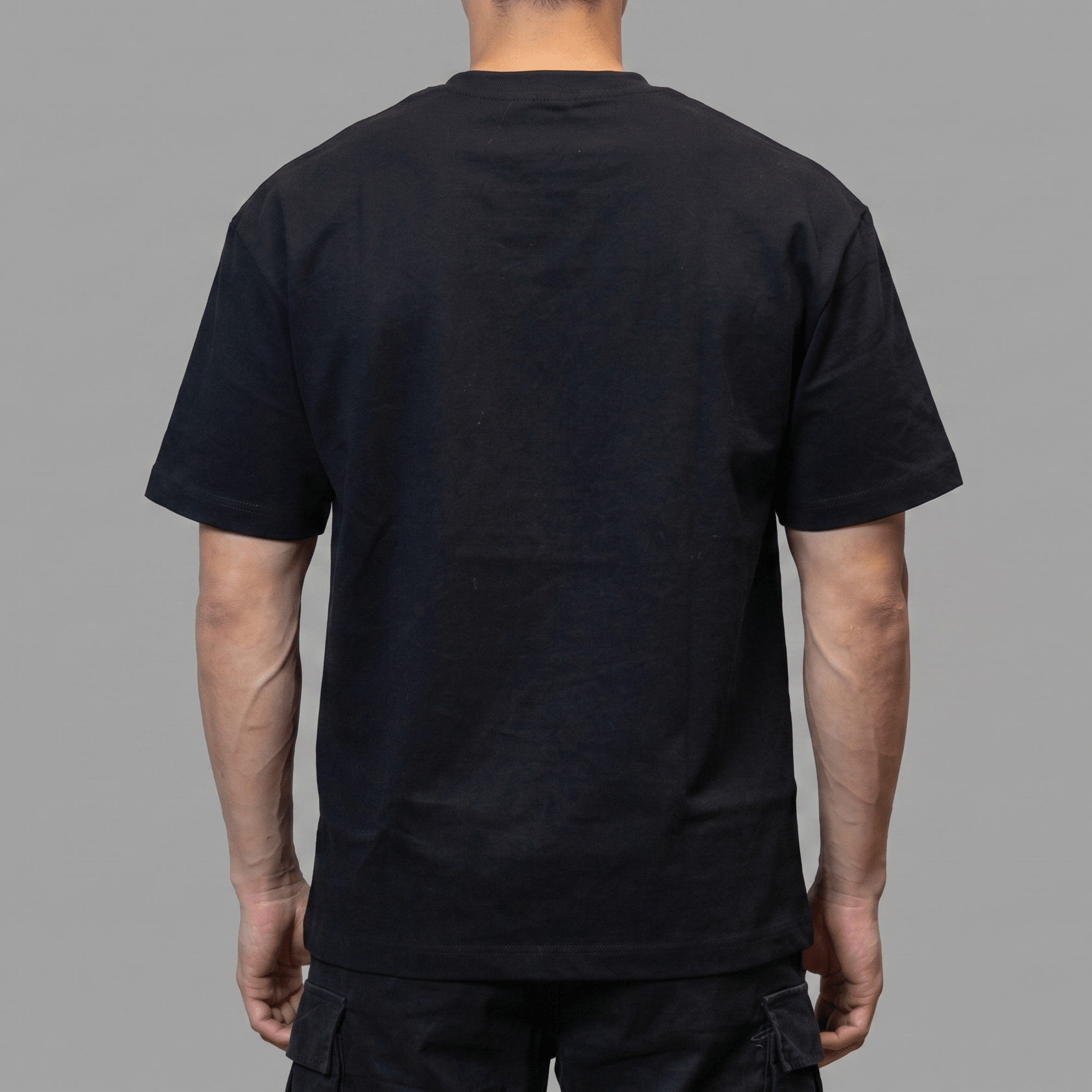 The BaseTee – Heavyweight 425GSM Cotton - Black - Back