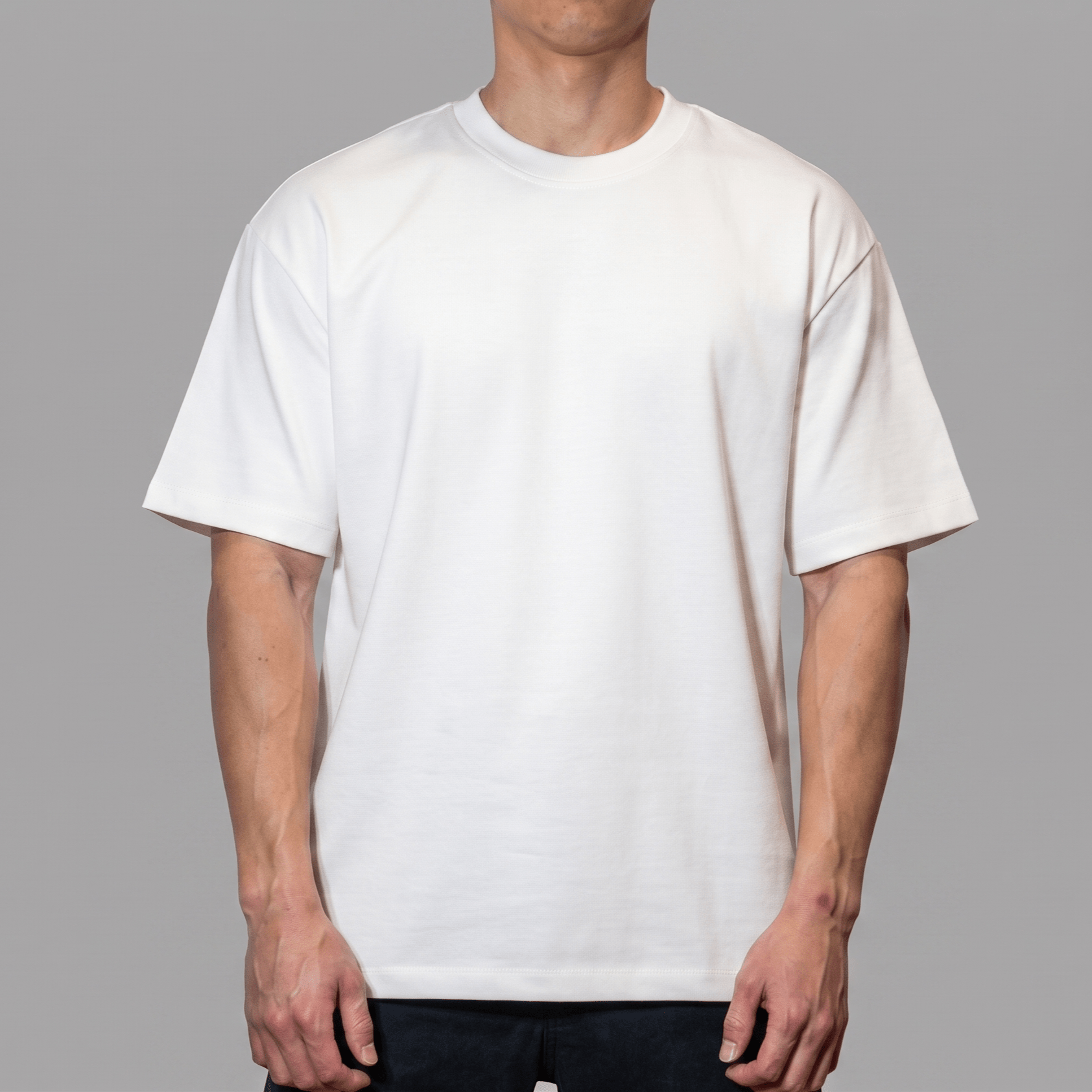 The BaseTee – Heavyweight 425GSM Cotton - White - Front On