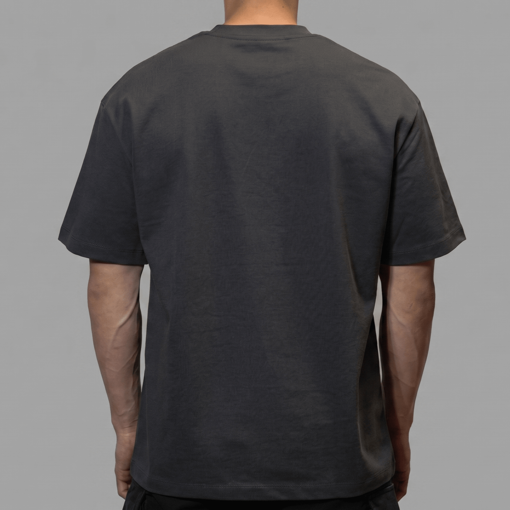 The BaseTee – Heavyweight 425GSM Cotton - Grey - Back